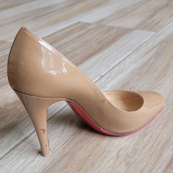 Christian Louboutin Nude Square Toe Patent leather Pumps Eur. 36 - Picture 5 of 16